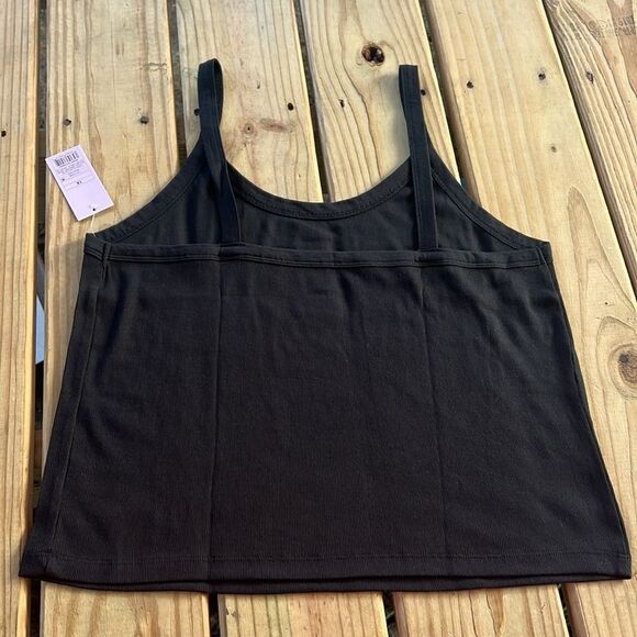 NWT Wild Fable Size 1X BLACK Ribbed Tank Top Cami Camisole - Picture 4 of 9